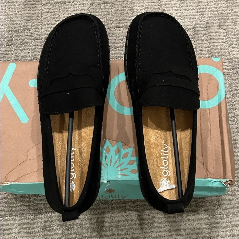 GLOLILY ELLE LOAFER Black Suede 7.5